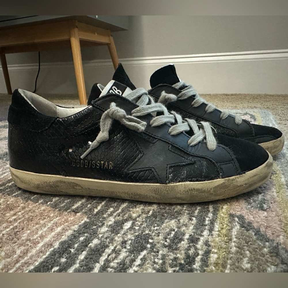 Golden Goose Superstar Black Python